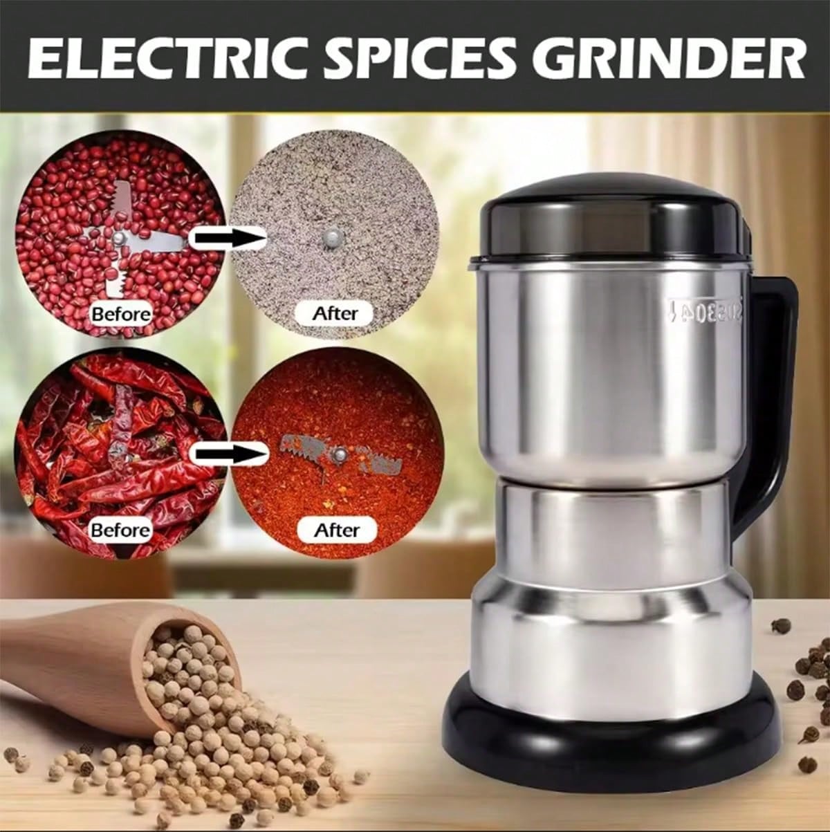 Kahve Öğütücü, 300W Güçlü Moto - Coffee Bean Grinder Electric incelemesi ve fiyatı